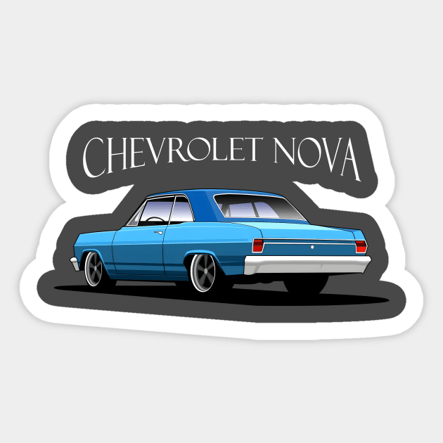 Chevy Nova Classic Car Sticker by Turbo29